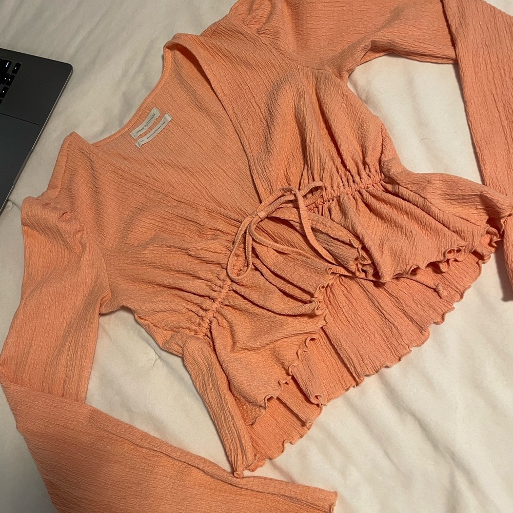 Urban Outfitters Coral Long Sleeve Top